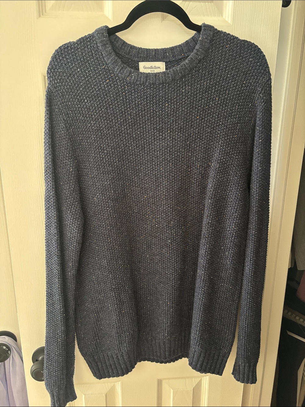 Goodfellow & Co Men's Dark Navy Textured Crewneck Sweater